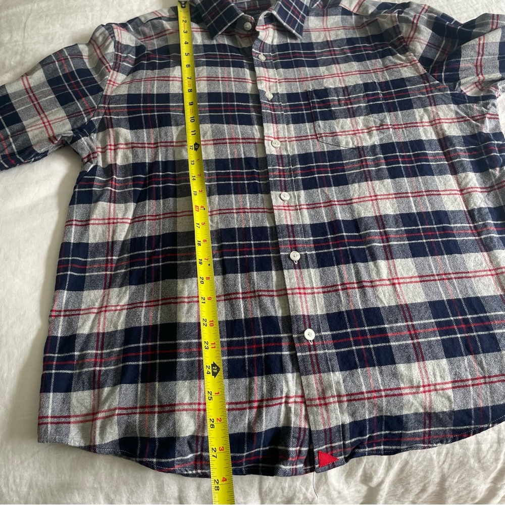 UNTUCKit "Campeneta" 100% Cotton Blue Red Gray Plaid Long Sleeve Flannel Shirt - Picture 12 of 12